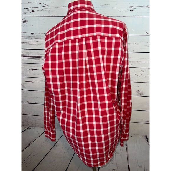 Cinch Western Shirt Small Long Sleeve Plaid button front red white Plaid Cowboy - Picture 9 of 9